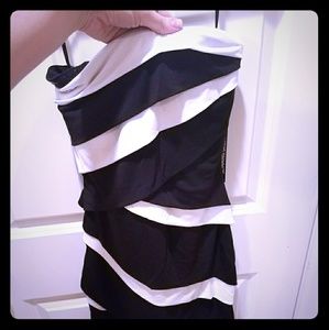 Black & White Strapless