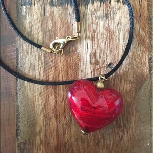 Murano Glass Heart Necklace