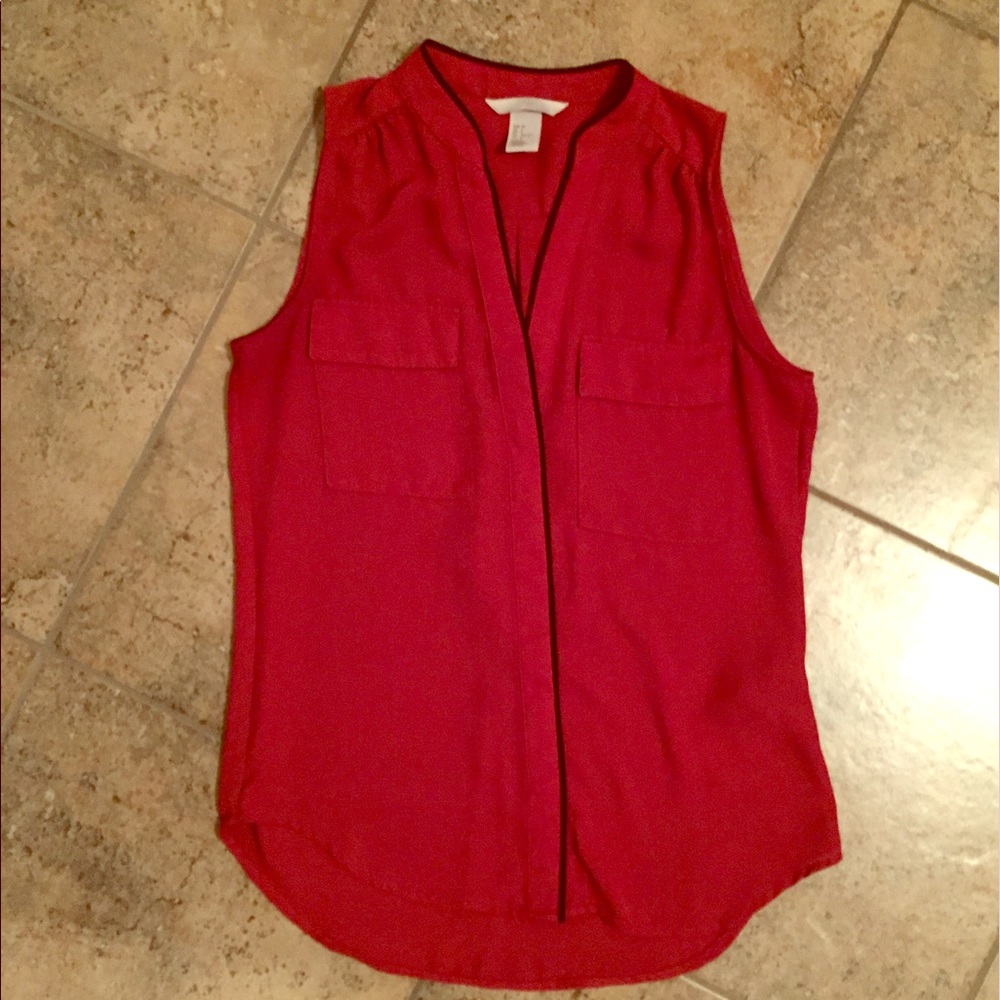 Burgundy Chiffon Blouse