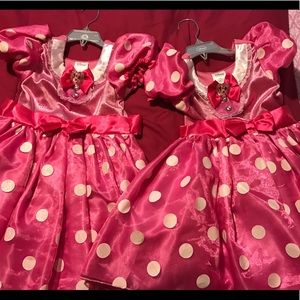 Minnie Mouse pink dress size 5/6 ,I have twins.
