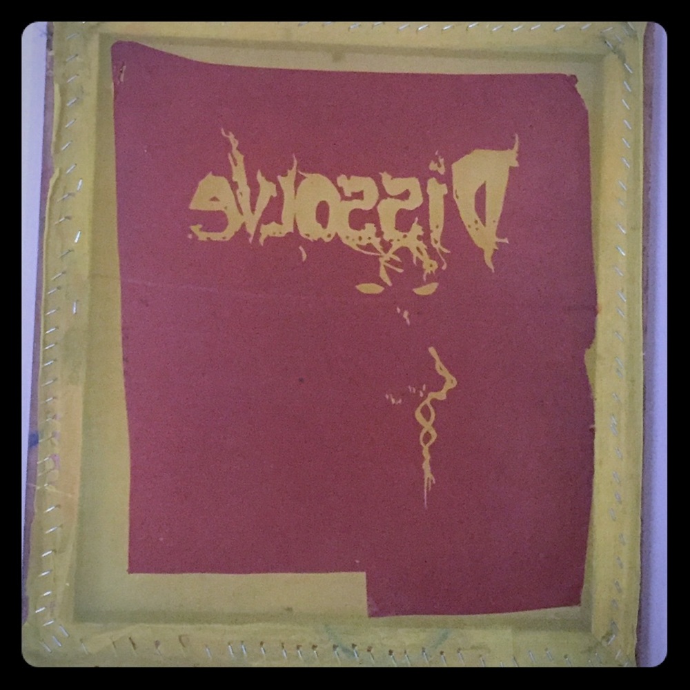 Original silkscreen from NYHC Dissolve first shirt