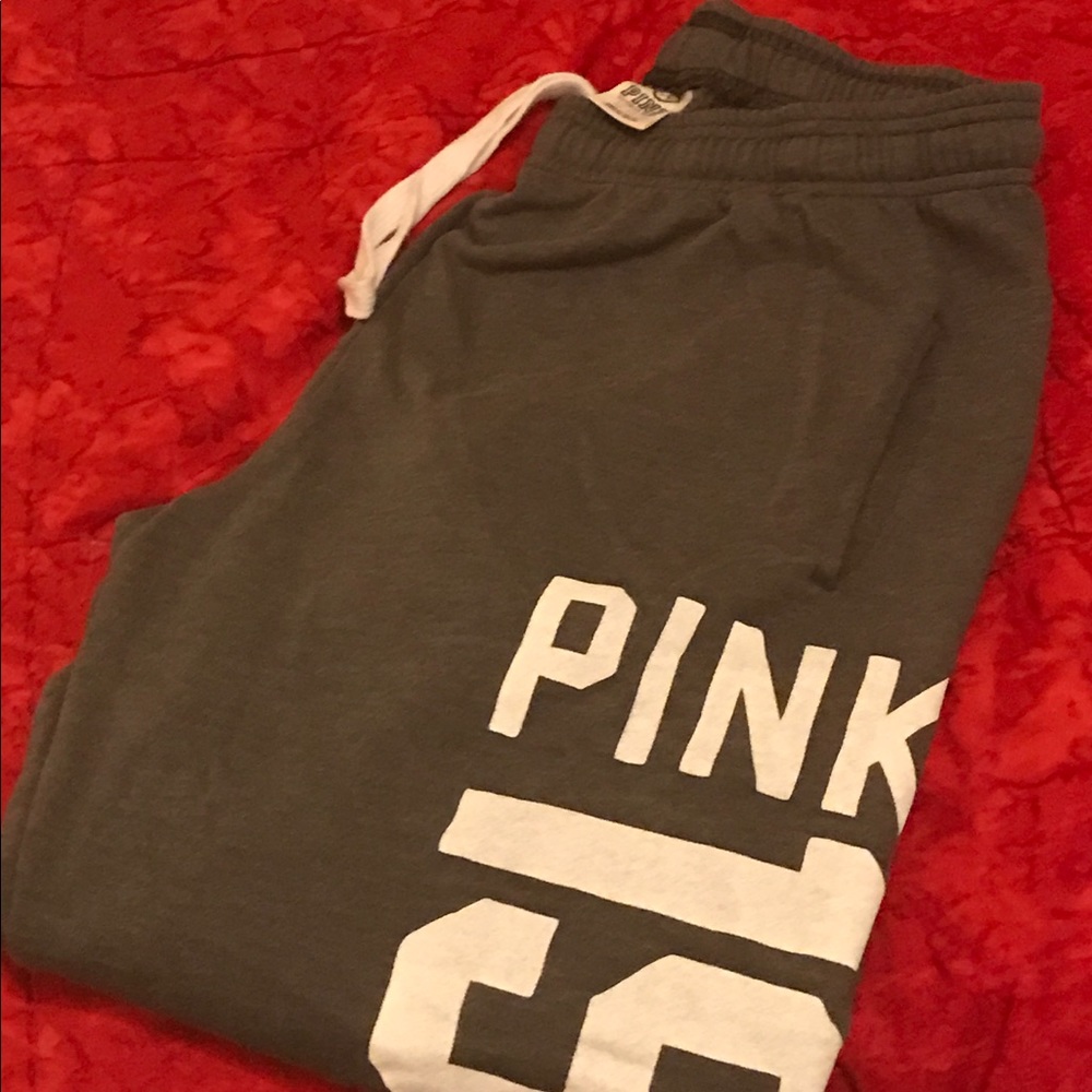PINK Victoria's secret sweatpants (grey)