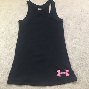 Black and pink Under Armour workout tank