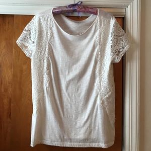 Gorgeous cream shirt with lace detail