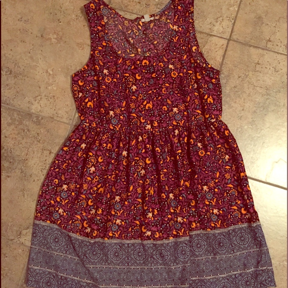 Floral patterned babydoll dress