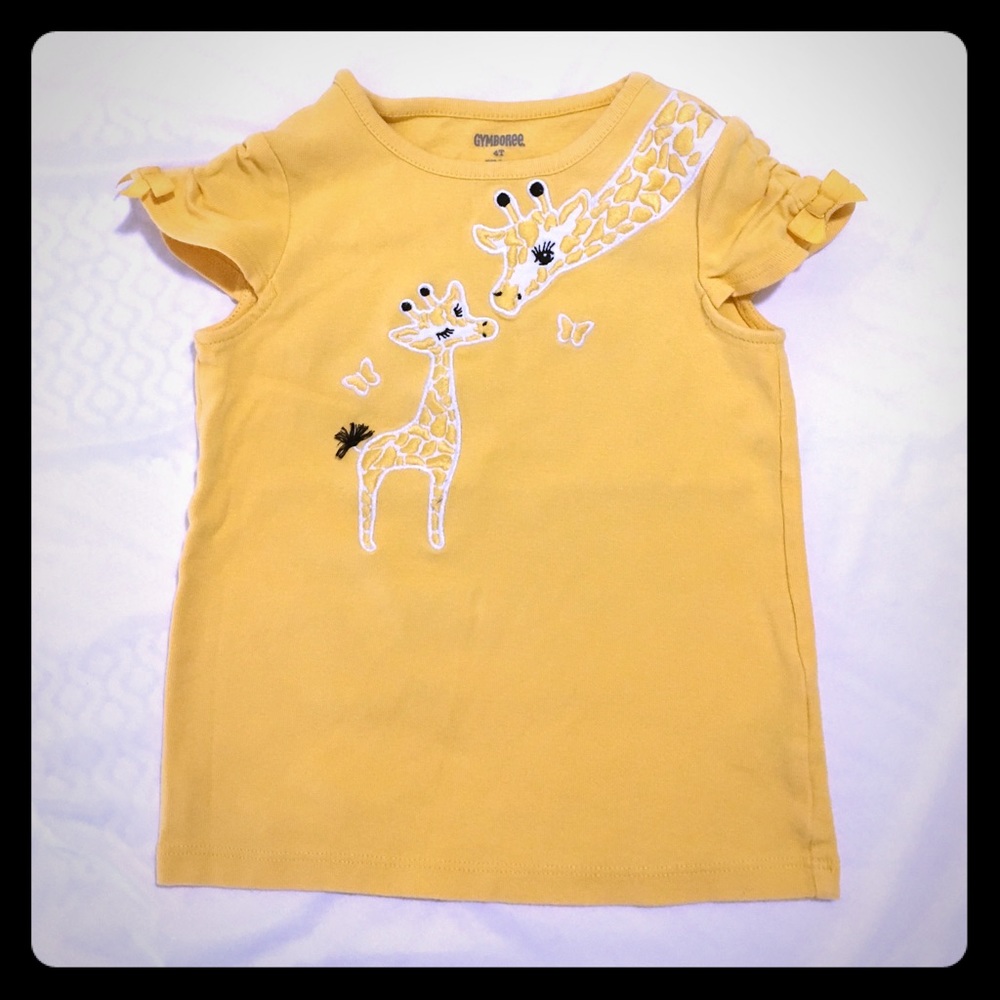 🦒 Gymboree girls yellow giraffe shirt
