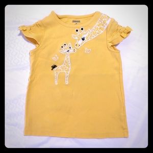 🦒 Gymboree girls yellow giraffe shirt