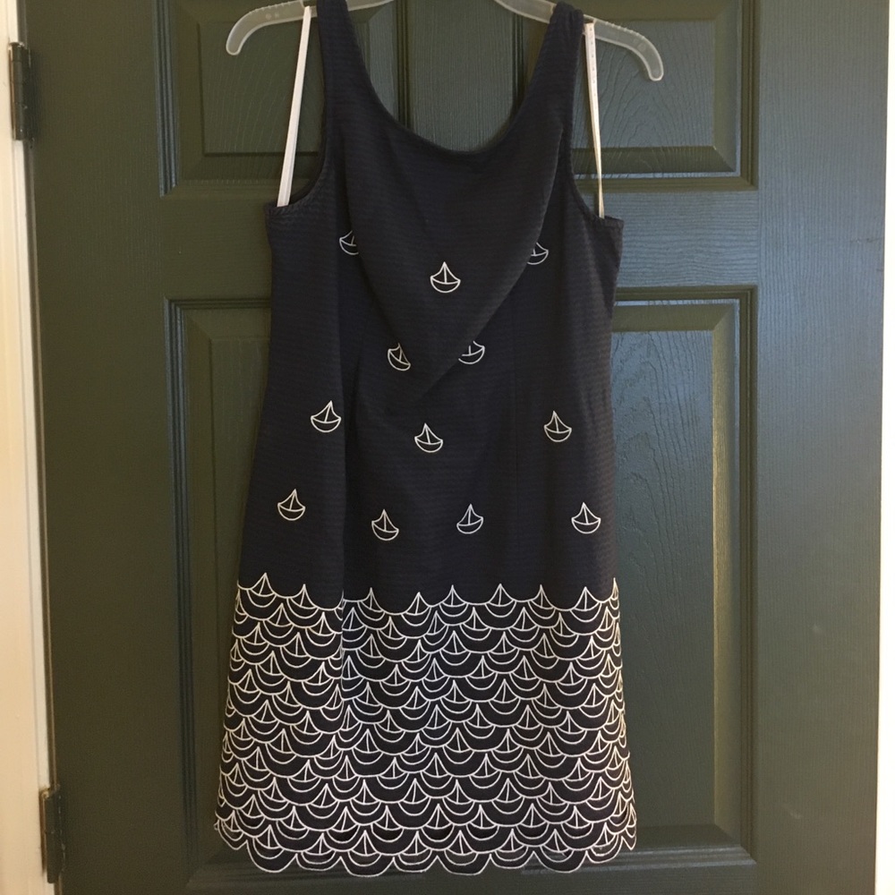 Lilly Pulitzer Navy and White Sailboat dress