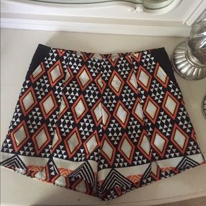 High waisted printed shorts