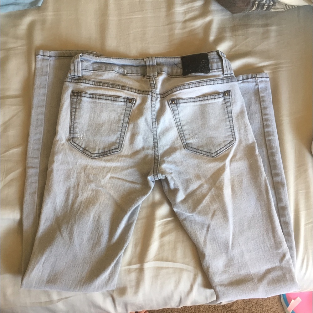 Bleached Silver Skinnies