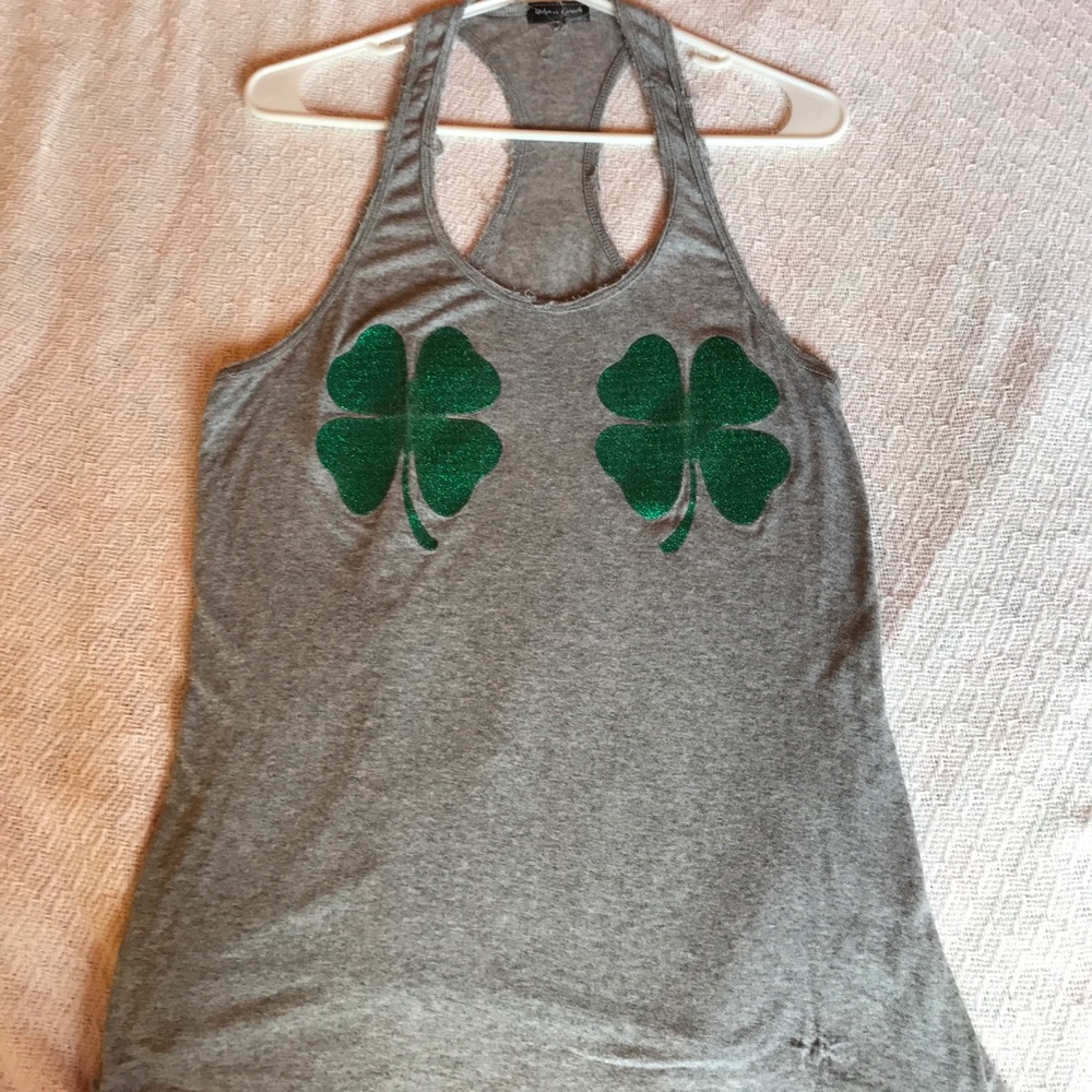Racerback "lucky clover" tank top
