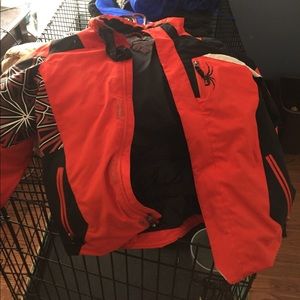 Kids Orange Spyder Winter Jacket