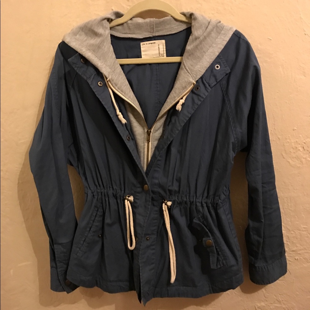Forever 21 BLUE utility jacket/hoodie