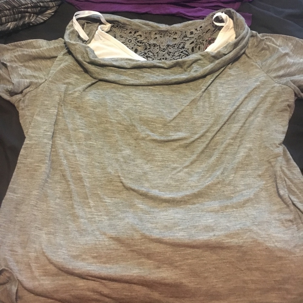 cute shirt with built in cami