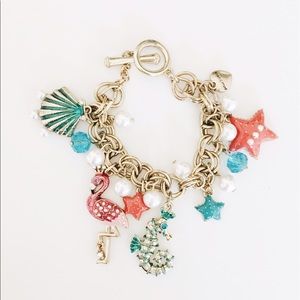Betsy Johnson sea multi charm bracelet
