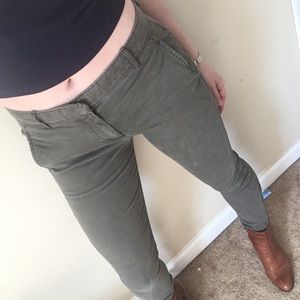 GAP khakis with ankle-zip detail