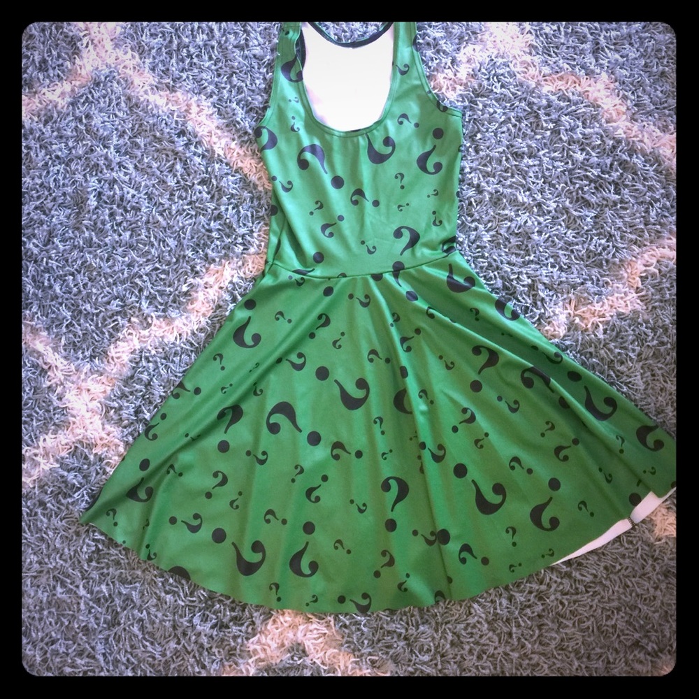 BlackMilk Batman - The Riddler Scoop Skater Dress