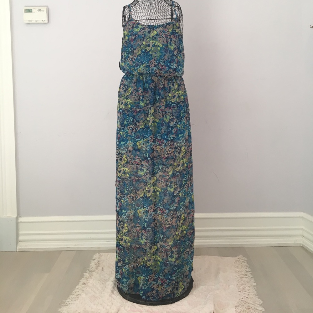 Blue floral Maxi Dress