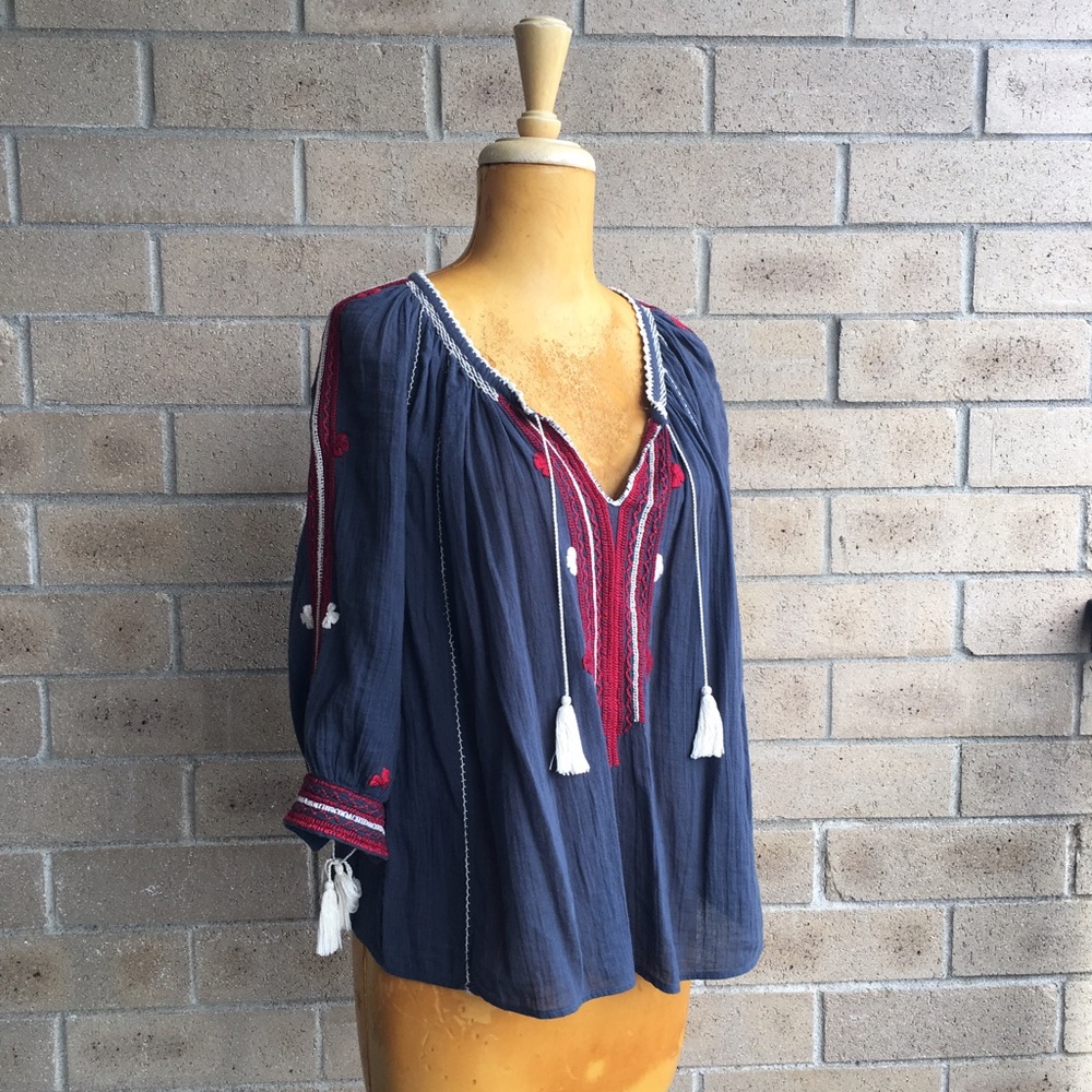 Rare SS15 ULLA JOHNSON Acacia Peasant Blouse Top