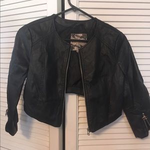 Crop Leather Jacket