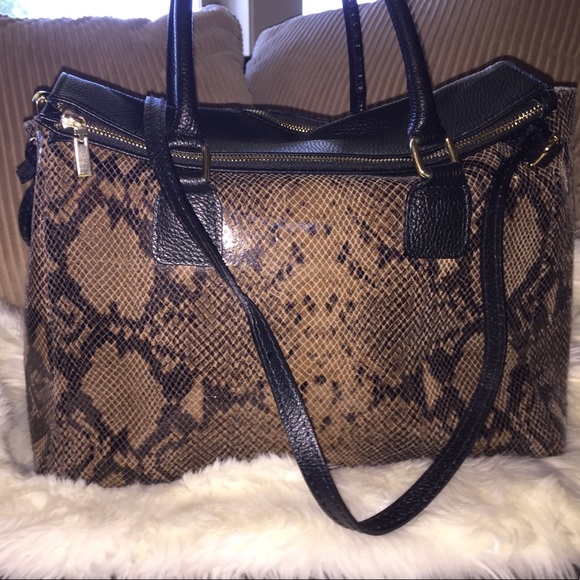 BIG! LAPTOP SIZE! Vera Pelle snake &calf STUNNING - Picture 2 of 8