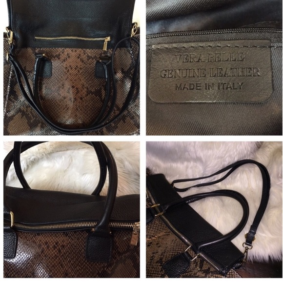 BIG! LAPTOP SIZE! Vera Pelle snake &calf STUNNING - Picture 6 of 8