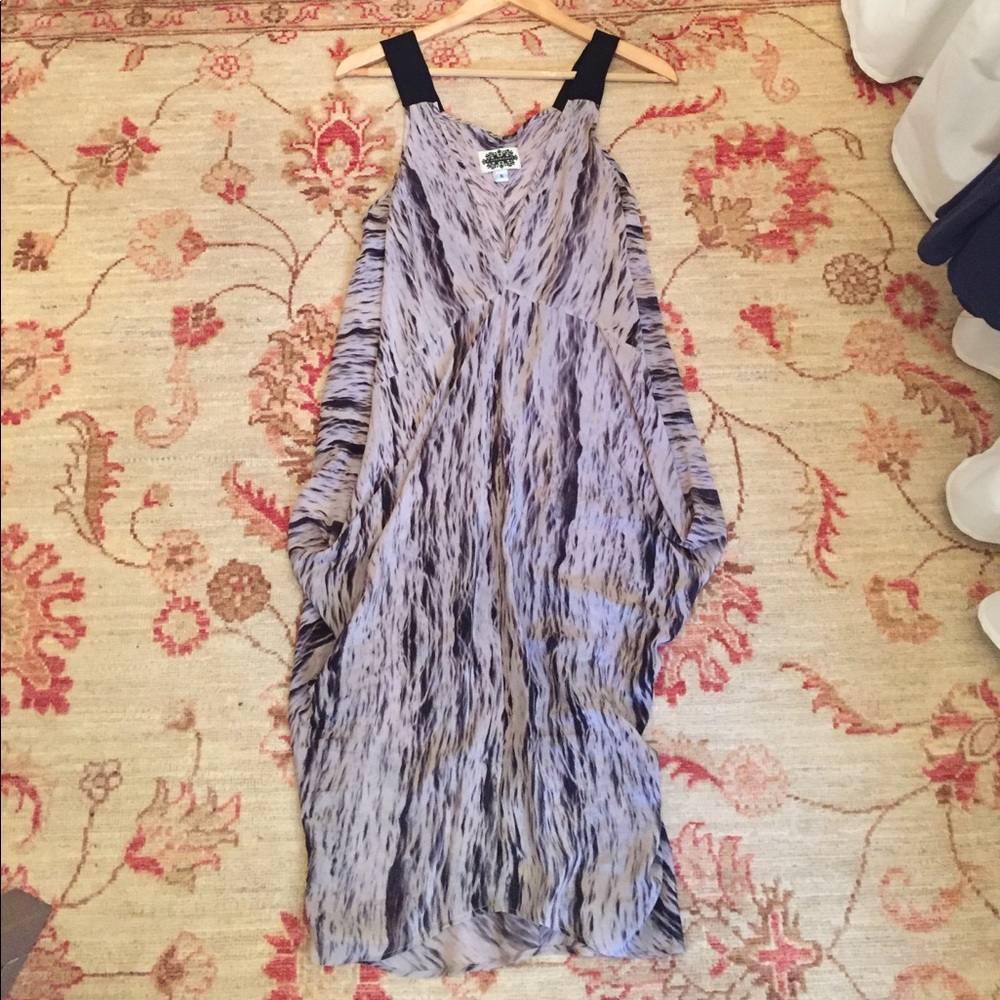 H Fredriksson gray and black dress. Size S.