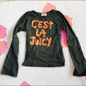 Cest la juicy couture shirt bell sleeves