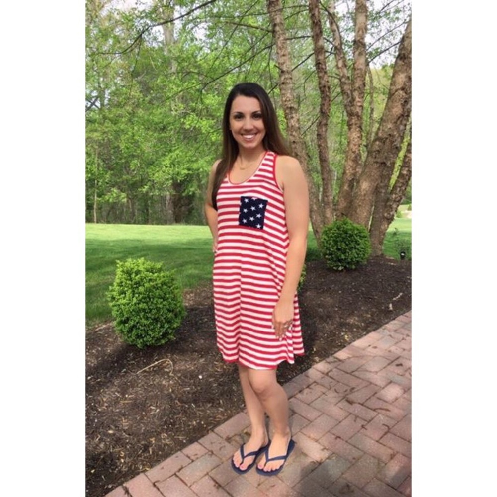 SALE❗️Red white and blue American flag dress!