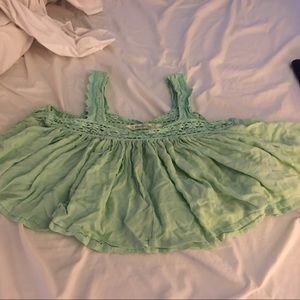 Mint green crop top