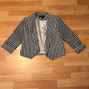 NWT- Striped Cropped Blazer
