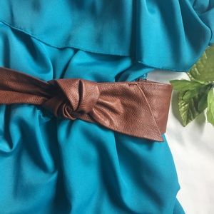 Brown Faux Leather Belt