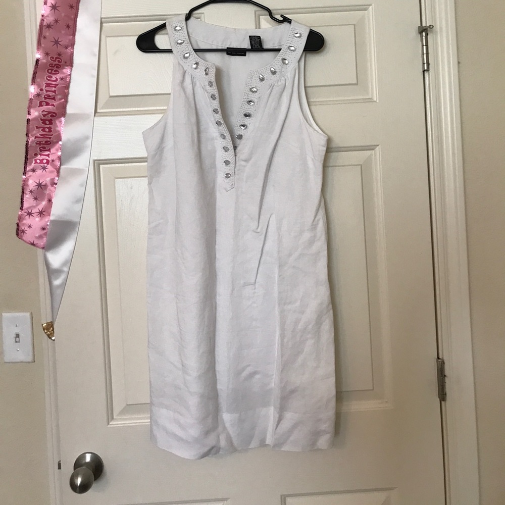 White Jeweled Dress