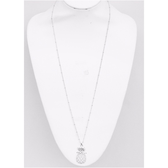 Crystal Pave Pineapple Pendant Set - Picture 2 of 2