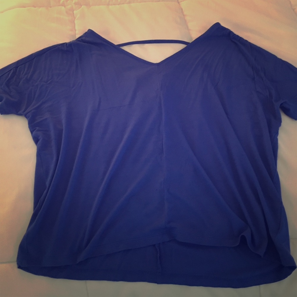 Blue cut out back top