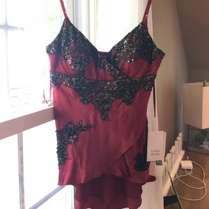 Sue Wong beaded silk shirt