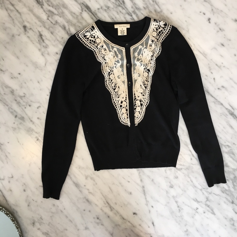 Black and cream cardigan