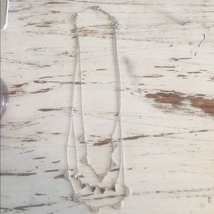 Stella and Dot silver layered necklace