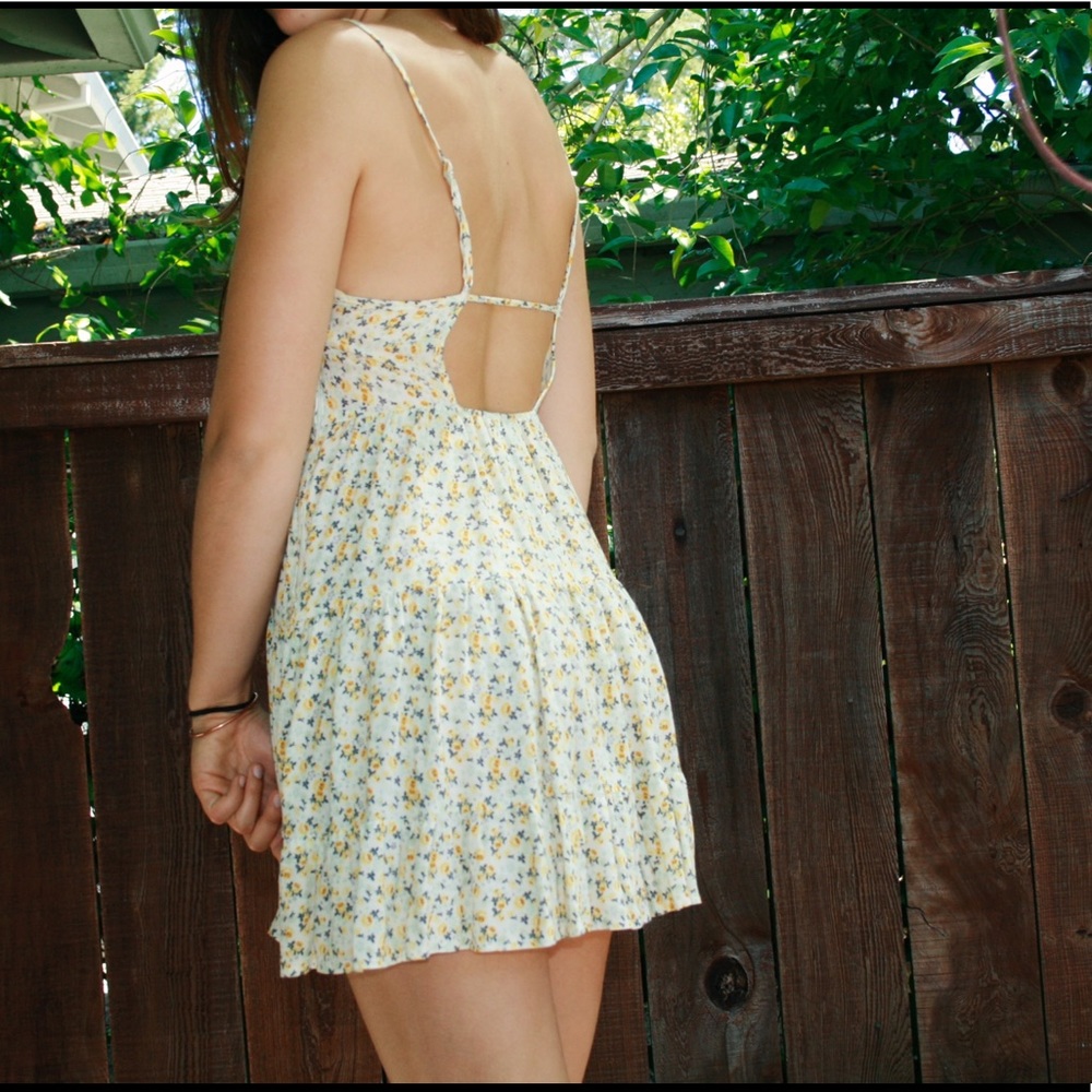 H&M yellow floral sundress