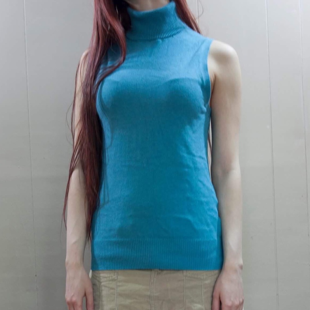 Aqua sweater tank
