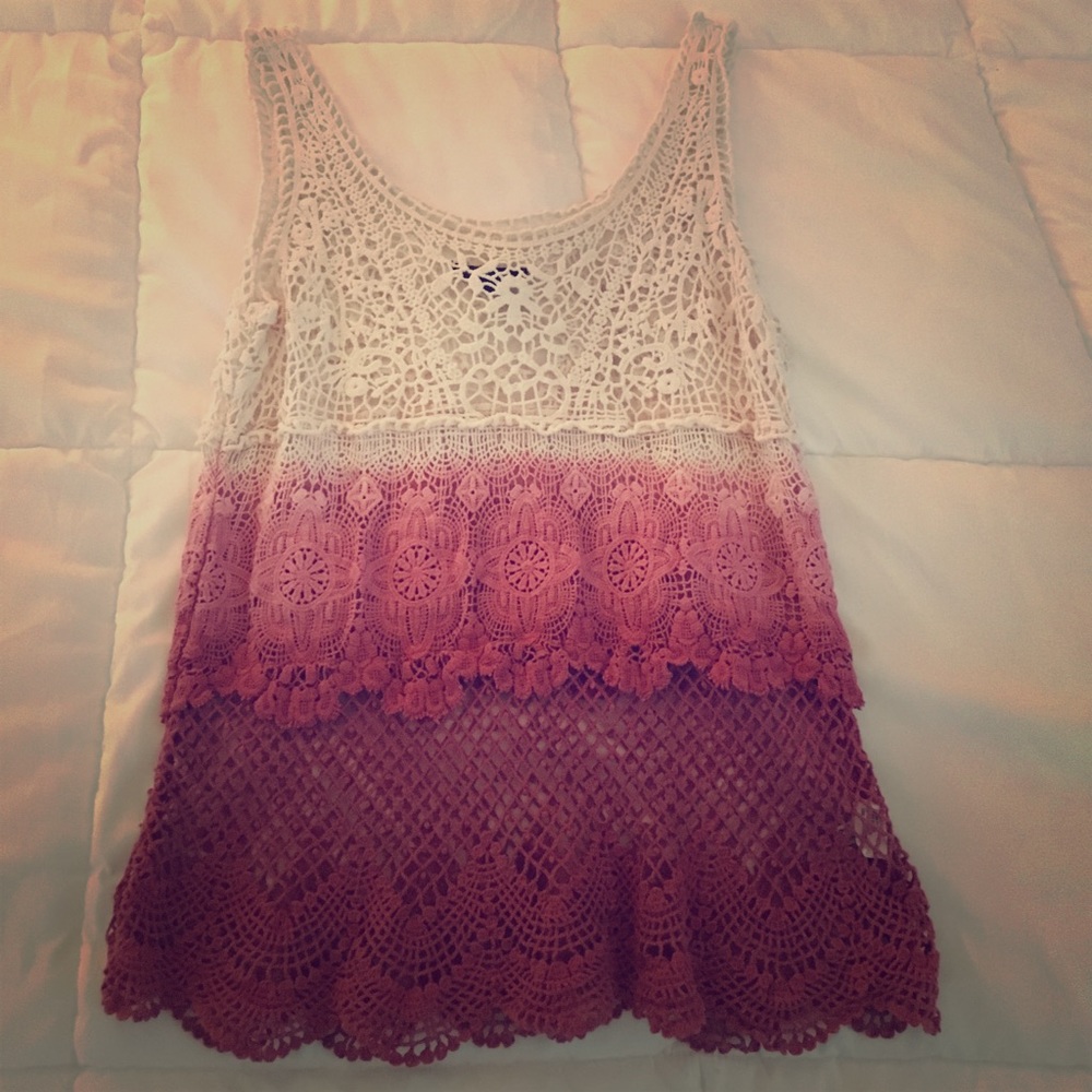 American eagle crochet top
