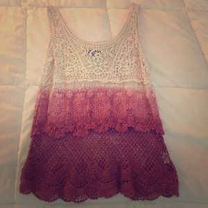 American eagle crochet top