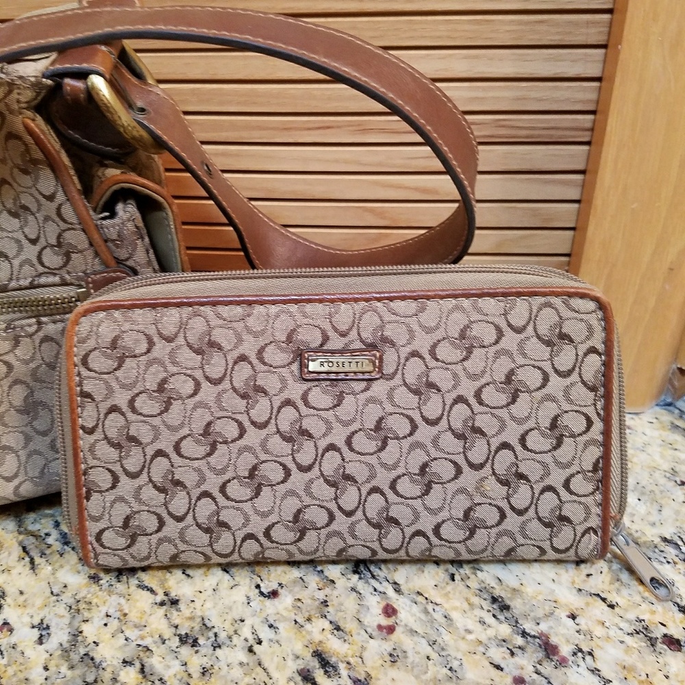 Rosetti shoulder purse & matching wallet GUC - Picture 6 of 8