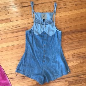 One Teaspoon - Chambray Smokey Jumpsuit