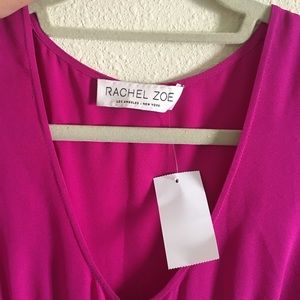 Rachel Zoe ⚡️ Button Midi Dress Peplum Ruffle Slit