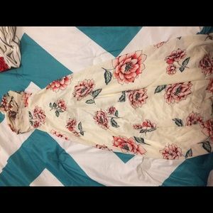 Halter open back flow dress