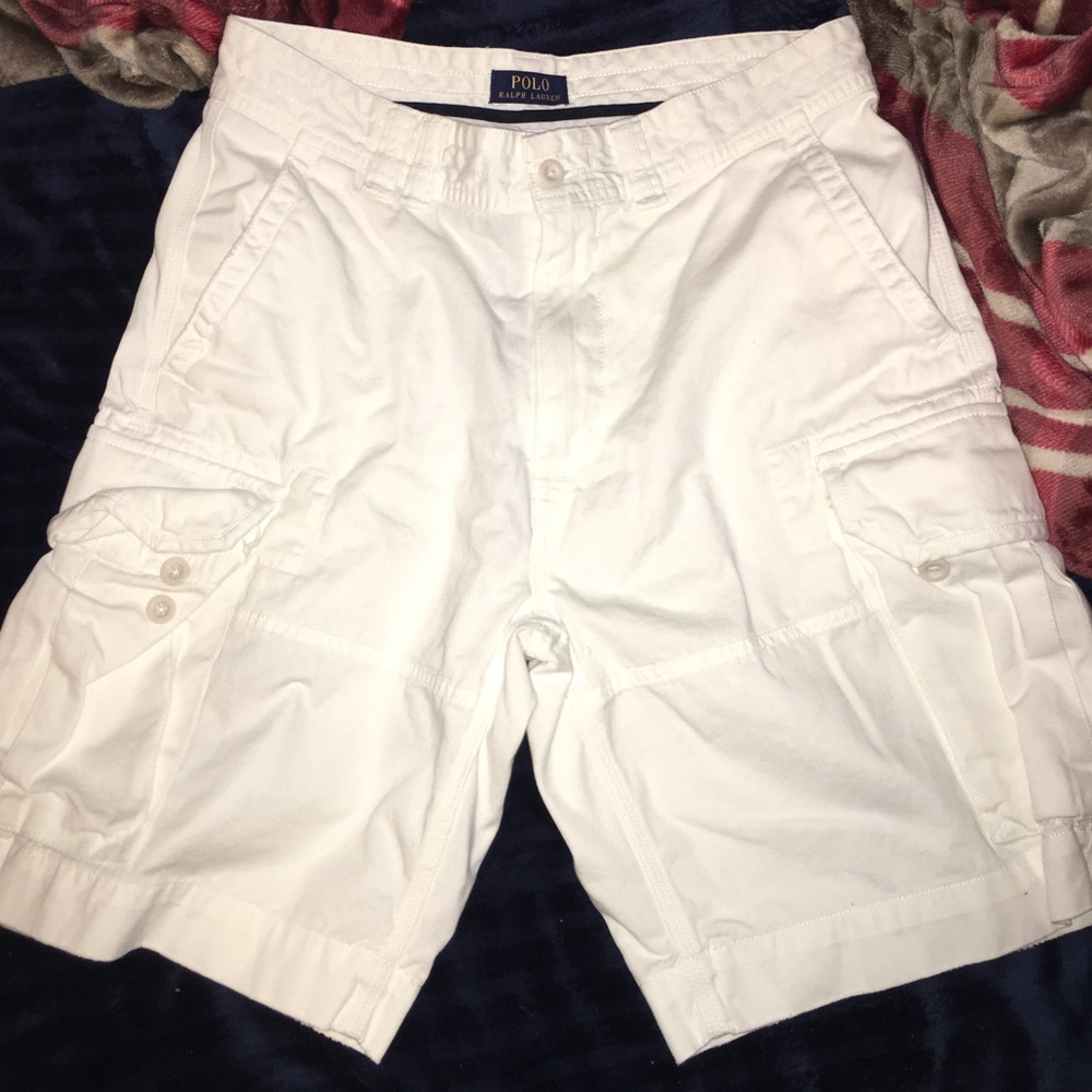 New White Men's Polo Ralph Lauren Cargo Shorts! 32