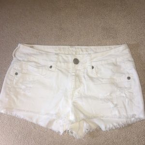 White Denim Cut-off shorts