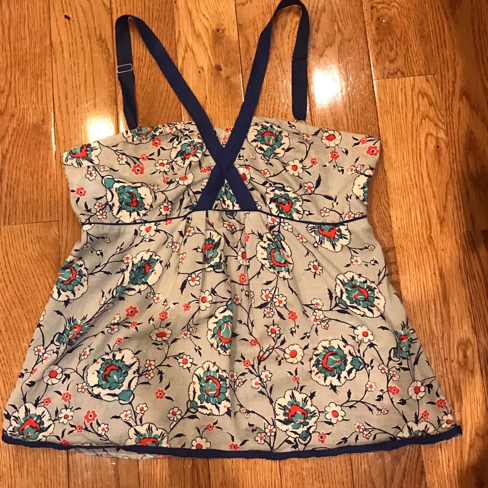Anthropologie ribbon strap tank