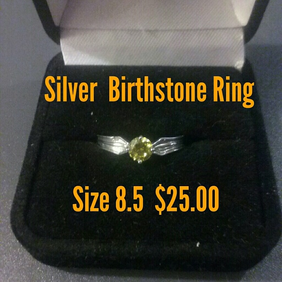 Silver birthstone ring - Picture 1 of 1